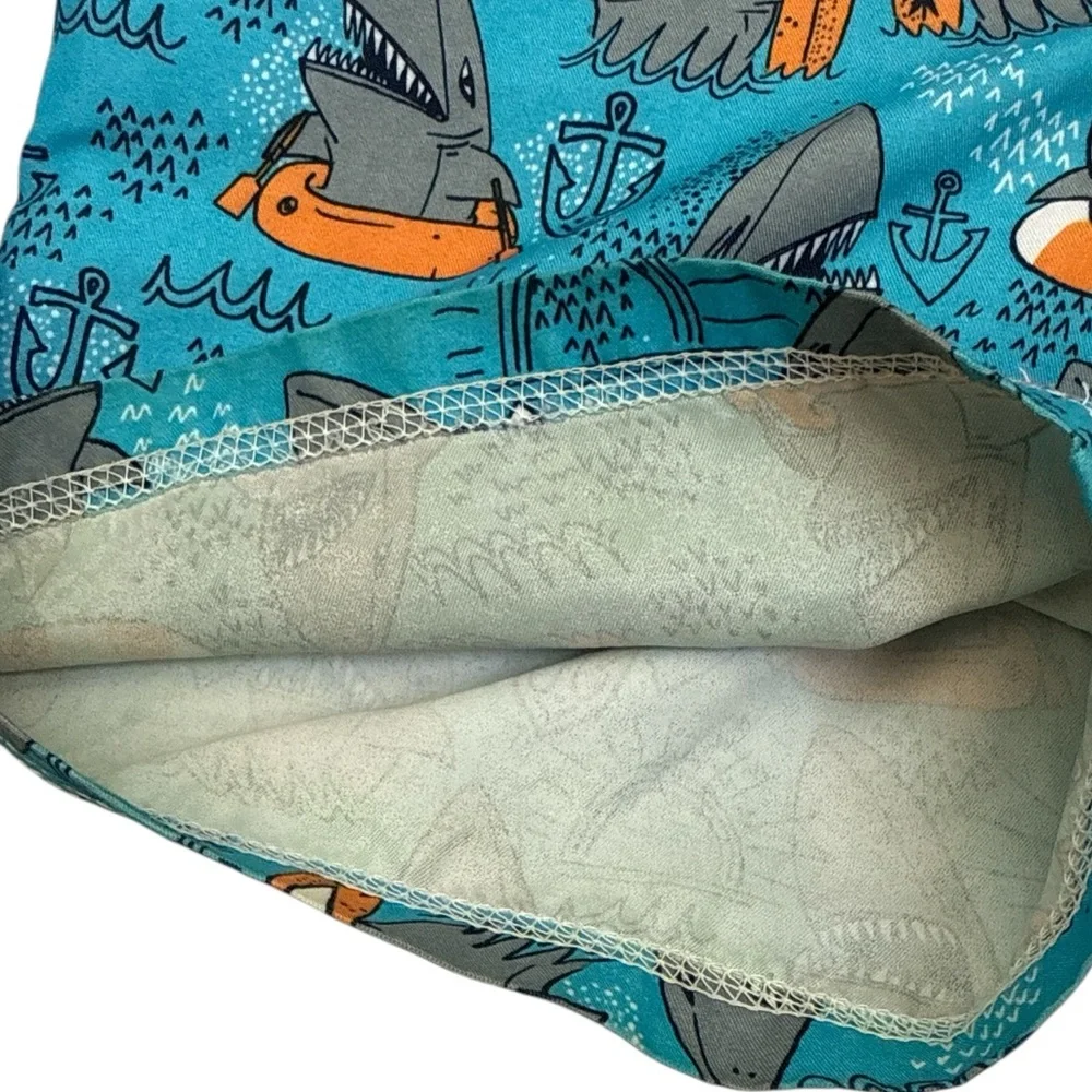 Gymboree Blue Shark Swim Trunks Boys 5T Drawstring Lined Board Shorts - Picture 7 of 13